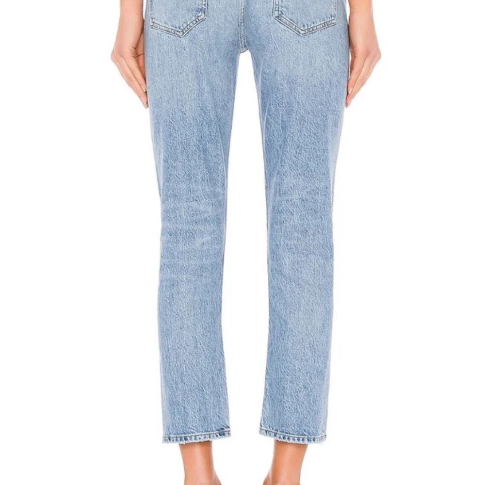 Agolde Blue Riley Straight Crop Jeans - Picture 7 of 7